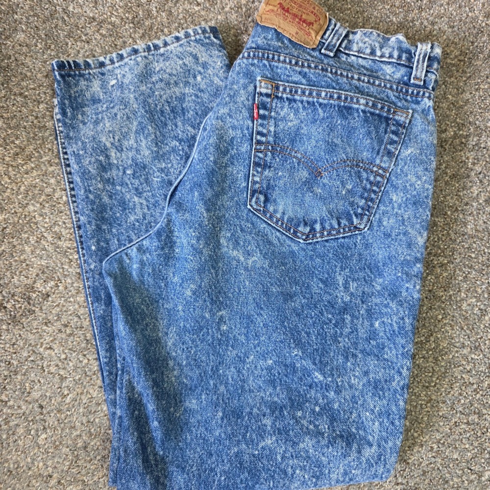 Vintage Levis 506 Mens Acid Wash Jeans 40x30 Blue Denim Made in USA 90s‎ Retro